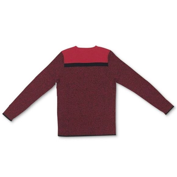 Karen Scott Alex Cotton Colorblocked V-Neck Sweater New Red Amore Combo M - Picture 2 of 2